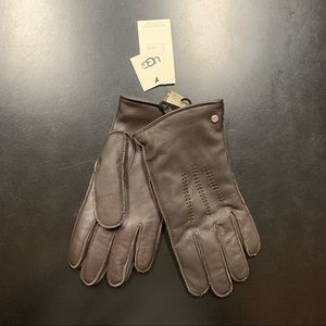 Ugg Men's Wrangell Faux Fur Lined Brown Leather Glove